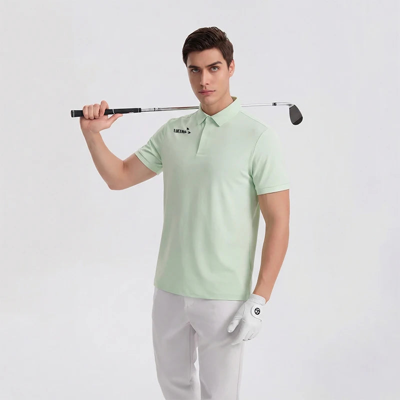 LUCEN Original Base Summer New Design Men's High-Quality Outdoor Sport Polo Shirt Golf Running Fitness Short-Sleeved T-Shirt Top