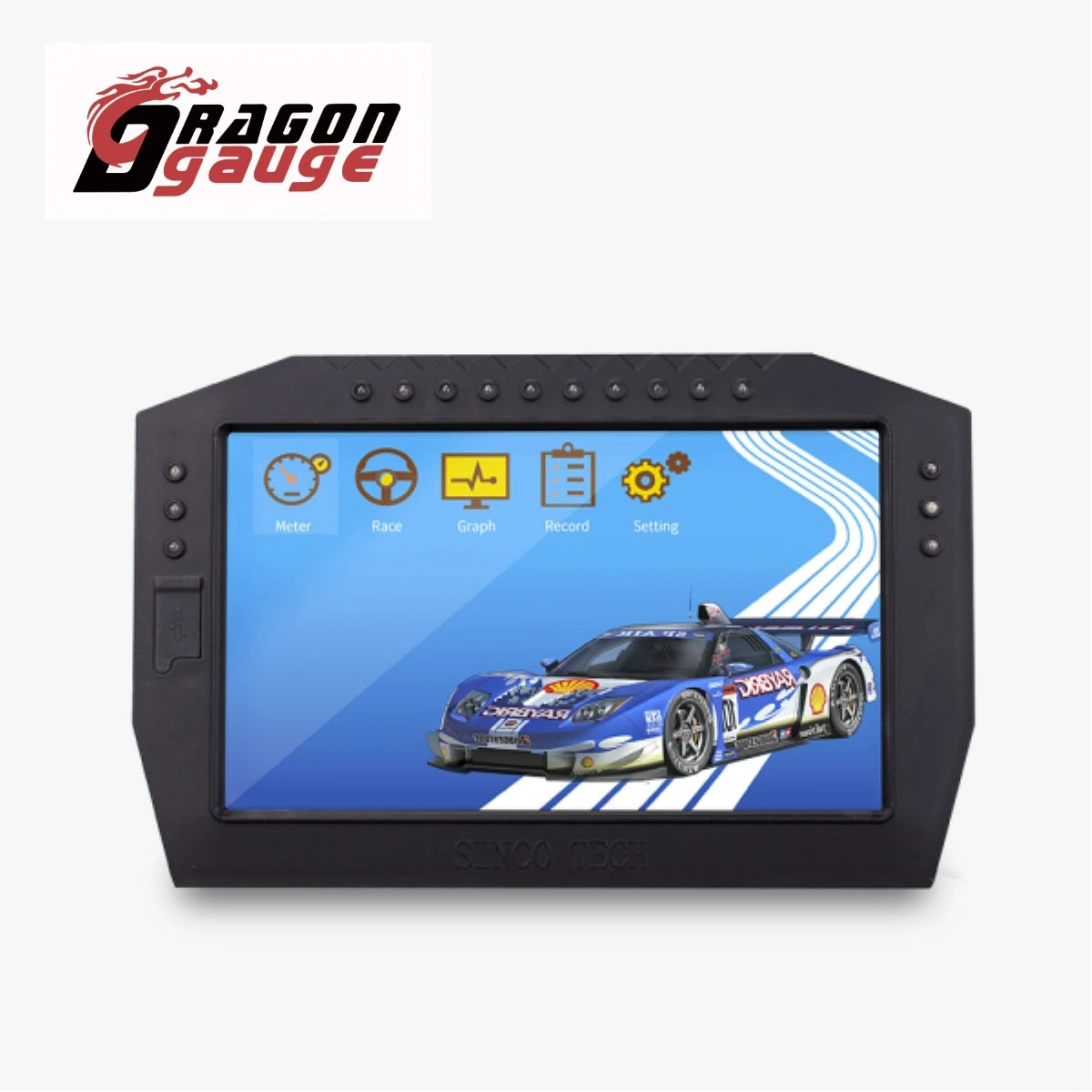 Race Dashboard Full Sensor Kit Colorful TFT Touch-Screen Life Waterproof Multi-function Racing Dash Gauge DO909