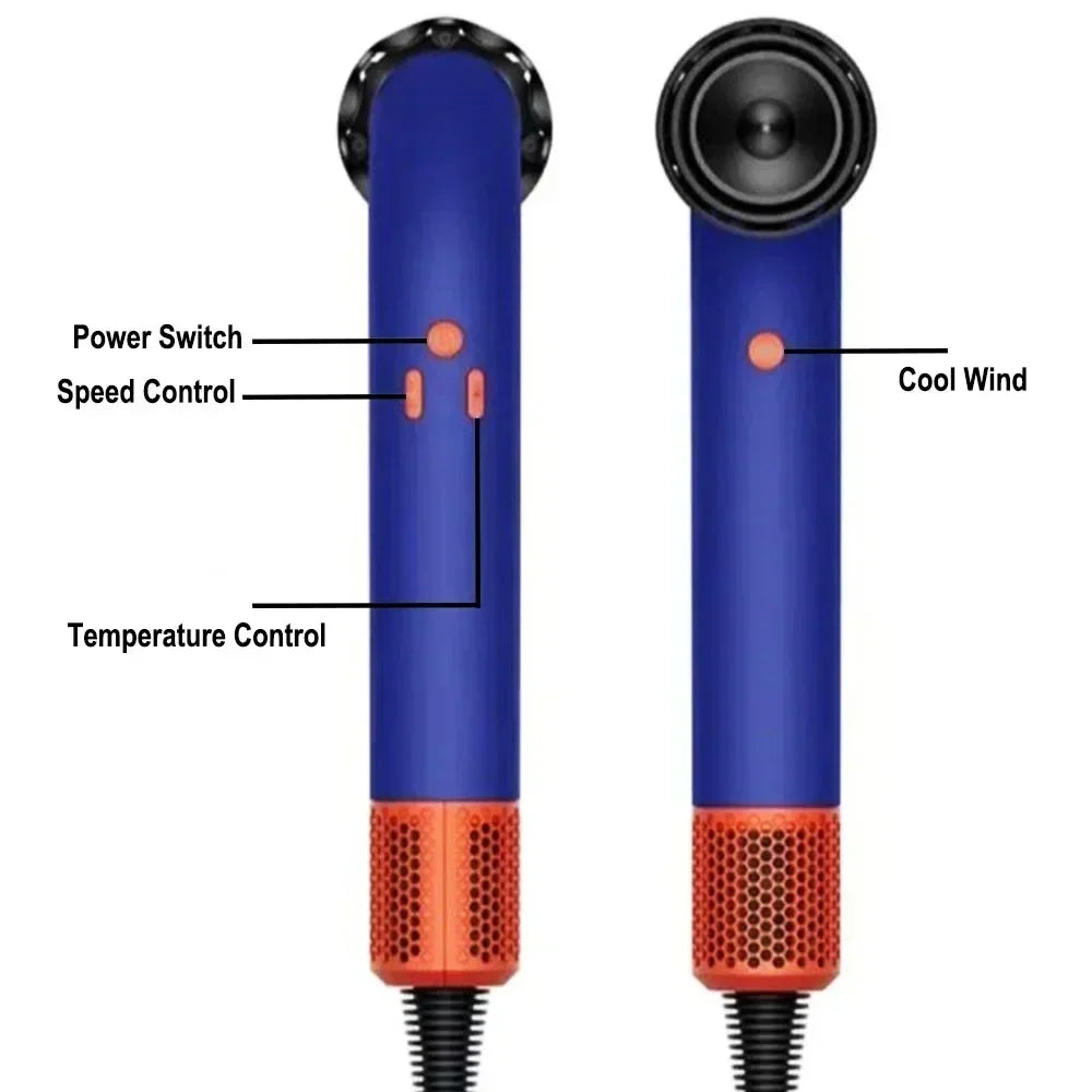 Negative Ion High Speed Hair Dryer Bend Nozzle Fast Drying Portable Home Travel Hair Dryer
