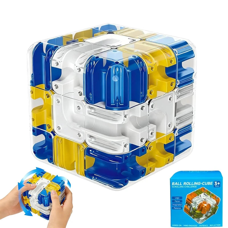 NEW 3D Maze Cube Ball Labyrinth Puzzle Brain Teaser For Adults & Kids Difficult IQ Challenge Problem Solving Educational Toys