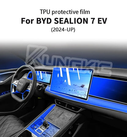 Auto Central Control TPU Navigation Anti Scratch interior Protection Film Navigation For BYD SEALION 7 EV 2024 Accessories