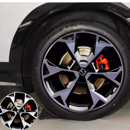 For Zeekr 7X 20/21 inches Four wheel hub stickers modified car stickers smoked black scratch protection film