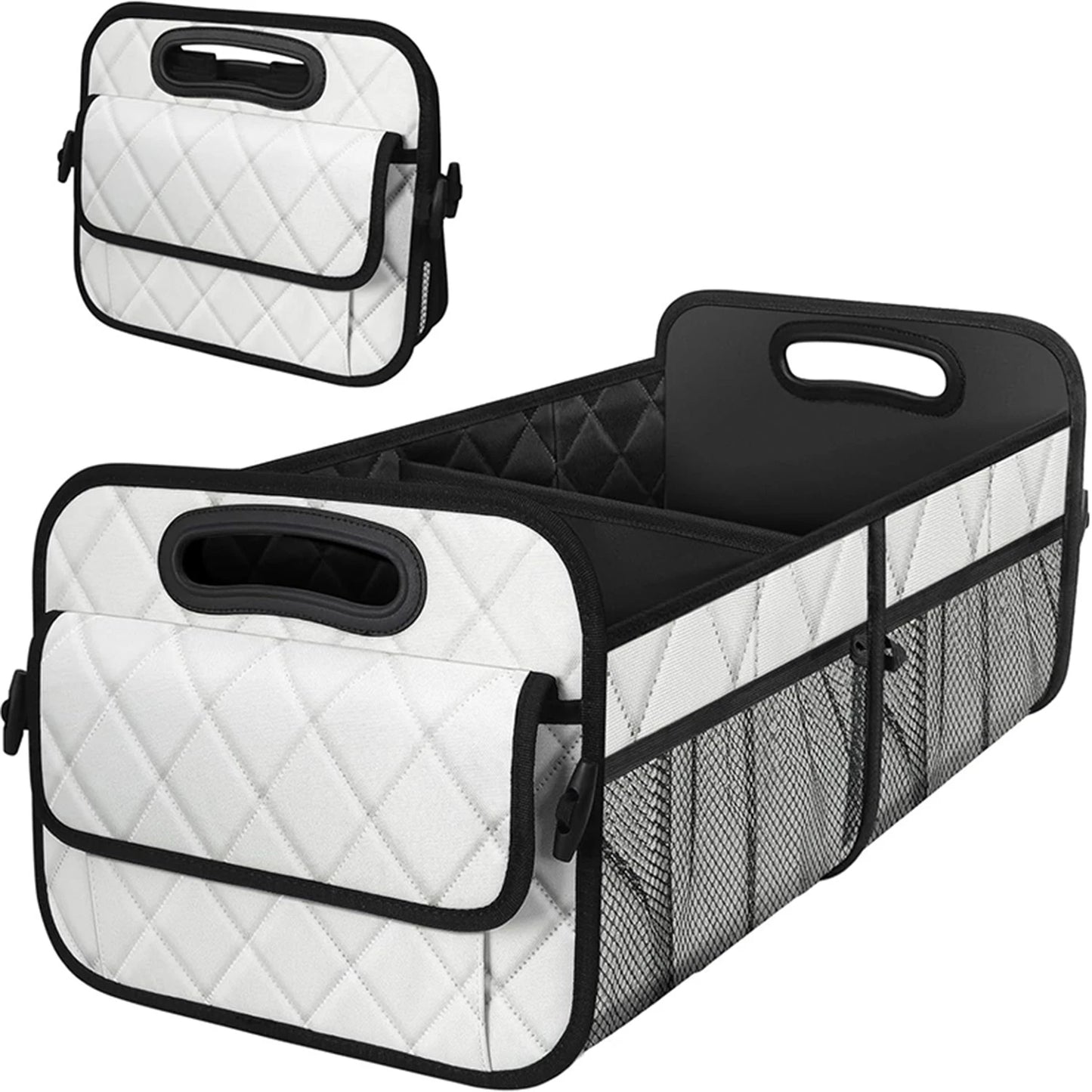 Auto Trunk Organizer with 6 Pockets - Premium Car Storage for Sedan/Truck, Durable Auto Accessories Organizer, Collapsible