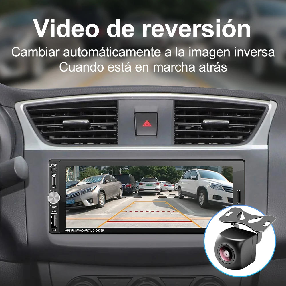 LEHX 6.9 Inch 1DIN Universal MP5 Car Radio Support Wireless Carplay Android AUTO AUX IPS Touch Screen Multimedia Video Player