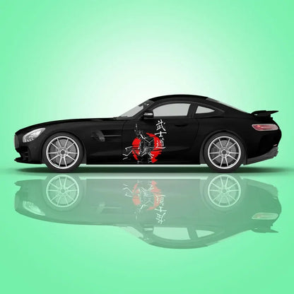 Samurai Car Wrap, Japanese Vehicle Livery, Cast Vinyl Wrap, Universal Size Samurai Anime Car Sticker Car Decoration