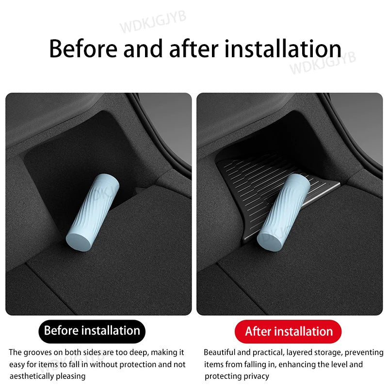 For Tesla Model Y Juniper 2025 Trunk Organizer Side Storage Box Boot Organizer TPE Storage Bin Anti-dirty Car Travel Accessories