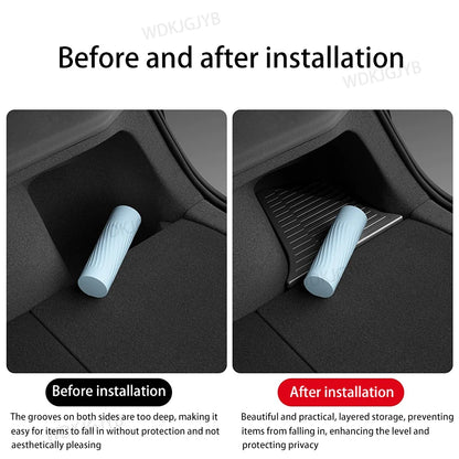 For Tesla Model Y Juniper 2025 Trunk Organizer Side Storage Box Boot Organizer TPE Storage Bin Anti-dirty Car Travel Accessories