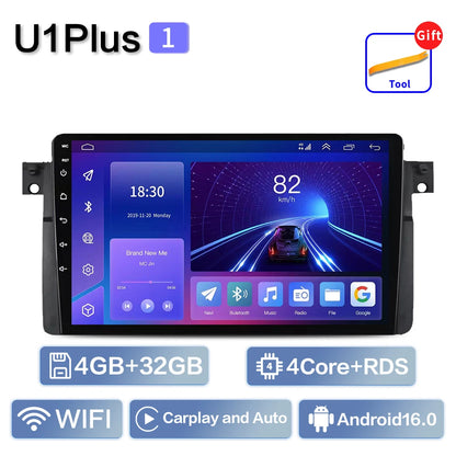 Android 16 Carplay Auto For BMW E46 M3 1998-2006 Car Radio Multimedia Video Player 2Din 4G+WIFI GPS Navigation Head Unit Stereo