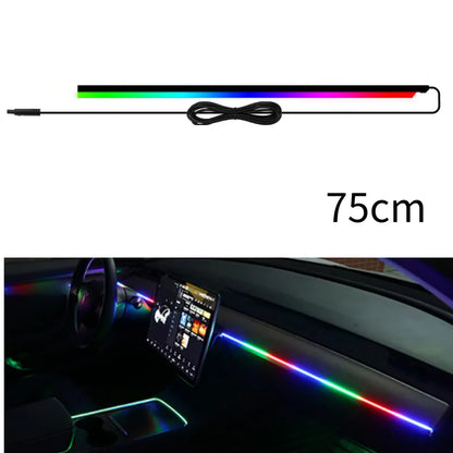 110cm 43.31" Car Sunroof Ambient Lights LED Skylight Symphony RGB Interior Acrylic Strips Decoration USB APP Remote Control