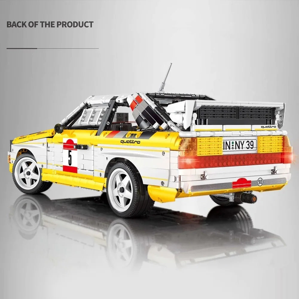 3887PCS Technical MOC 1:8 Racing Sport Retro Rally Car Building Blocks Classic Sportscar Model DIY Toys for Kid Adult Boys Gift