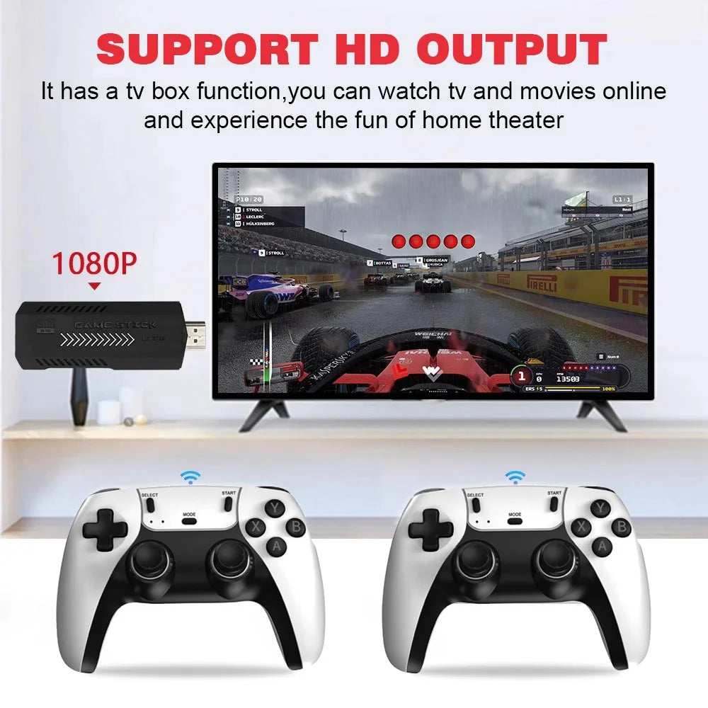 The X2 Pro video game console comes with 50,000 retro games and over 40 emulators, and is compatible with PS1/N64/PSP.