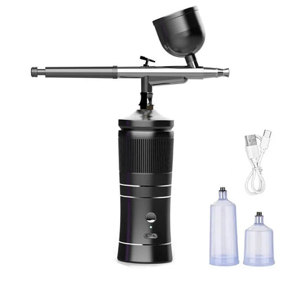 Rechargeable Airbrush Compressor Kit Air Brush Sprayer Gun Water Oxygen Deep Hydrating Machine for Nail Art Tattoo Cake Makeup
