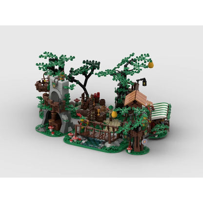 1393PCS New MOC Building Model Medieval Forest Hideout Collection Modular Children's Assembly Building Block Toy Gift