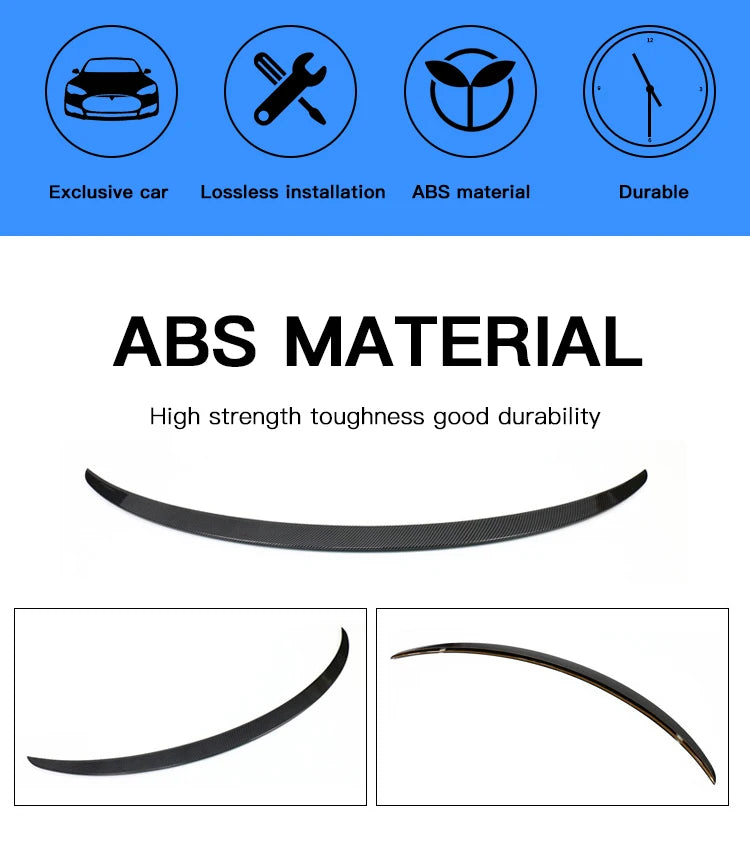 Car ABS Spoiler Carbon Fiber For Tesla Model 3 Highland 2025-2026 Original High-performance Exterior Model3 Model Y Accessories