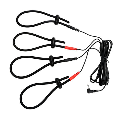 Electric Shock Bdsm Cock Sheath Ball Stretcher Host Cable E-stim Penis Ring Electro Sex Toy for Men Glans Testicle Loops Massage