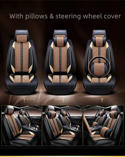 Full set car seat covers + Steering wheel cover for Haval M6 2025-2023 Top quality breathable seat cushion seat case for M6 2024