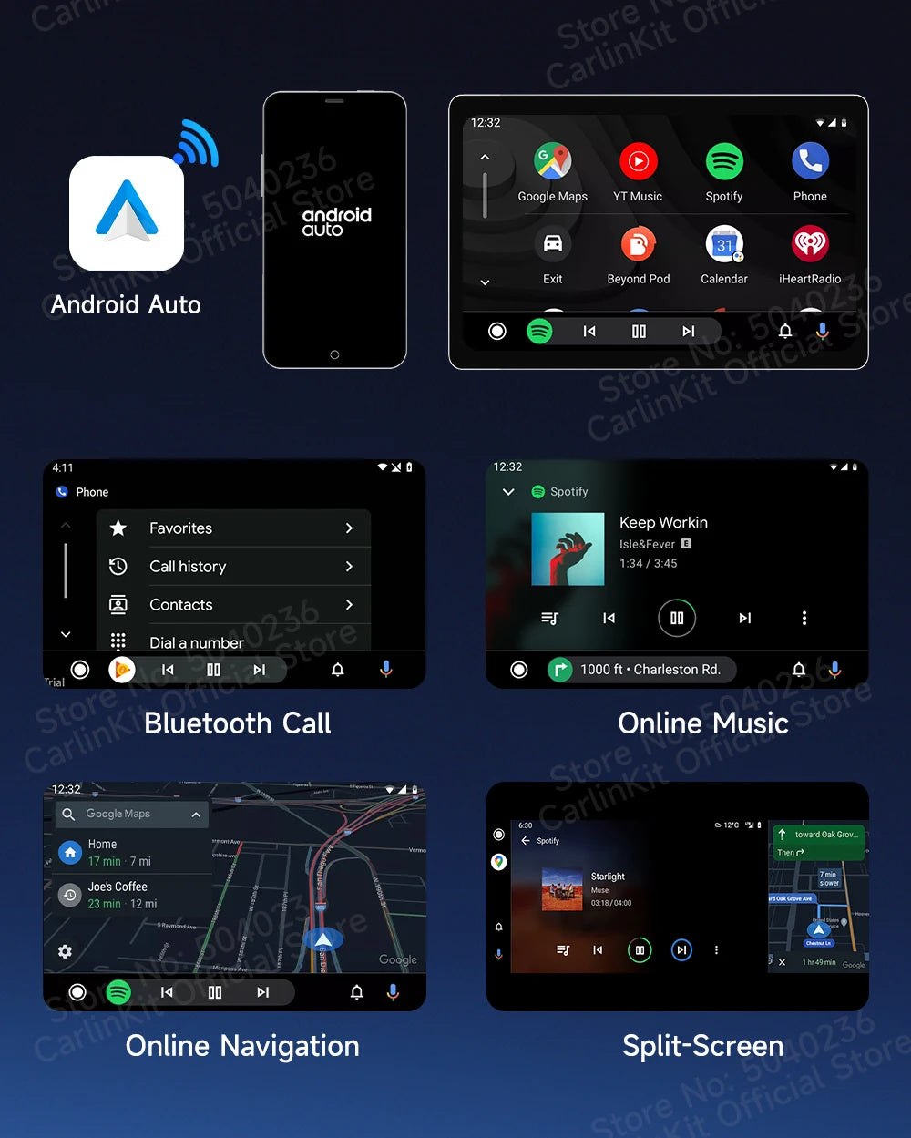 2026 New CarlinKit Android 13 CarPlay AI Box HDMI Wireless CarPlay Android Auto TV Video Box Qualcomm SDM660 8-Core Split Screen