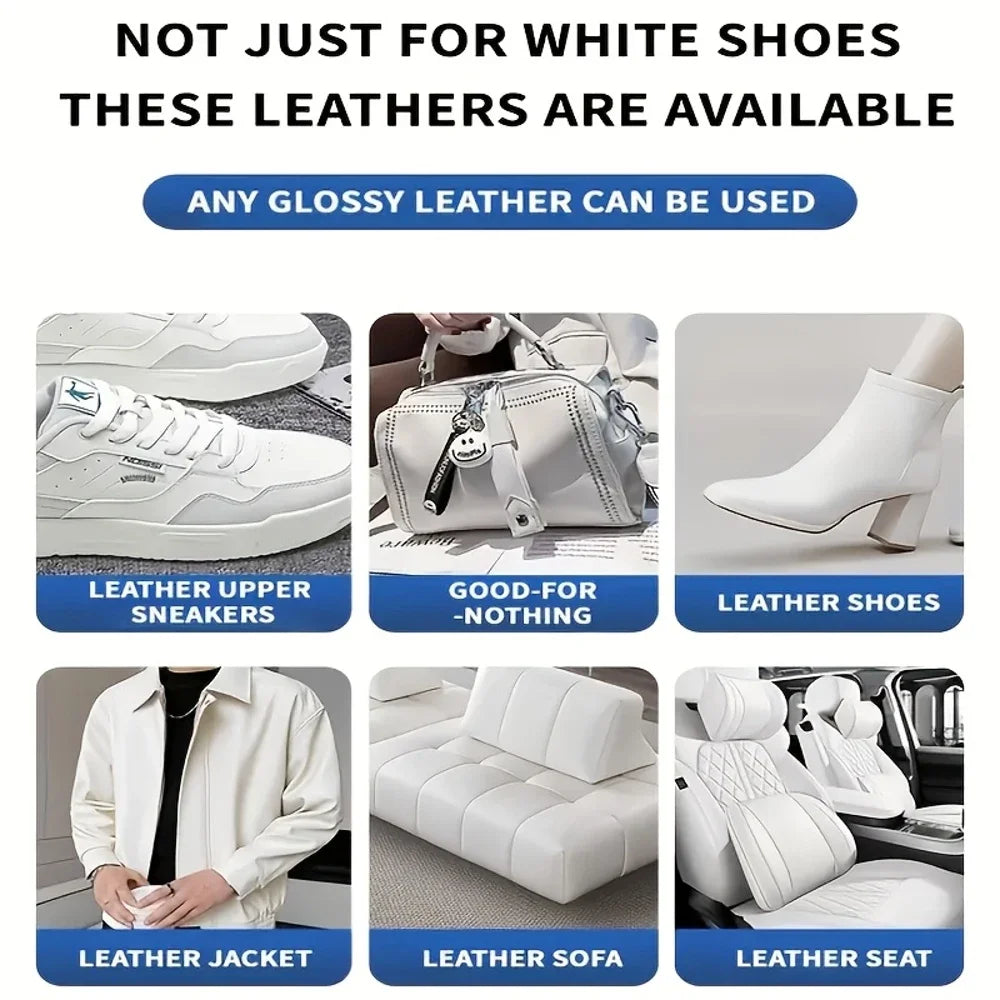 New White Shoe Edge Restorer 50g Professional Shoe Repair Cream for Sneakers Boots Leather Simple Peration Easy Apply Color Fix