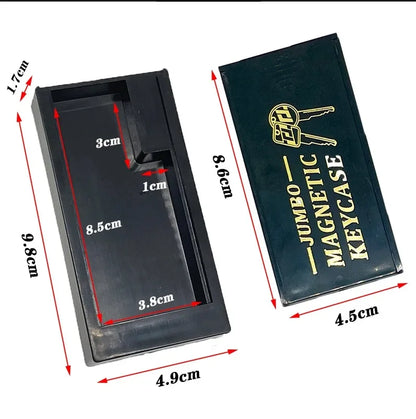 Magnetic Key Holder Under Car - Durable Plastic Spare Key Hider with Strong Magnet for Car/Home/Office - Never Locked Out