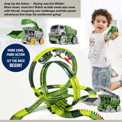 Magic Climbing Track Train Dinosaur World Road Race Flexible Track Car for Boys And Girls Aged 3-6 Birthday Gift