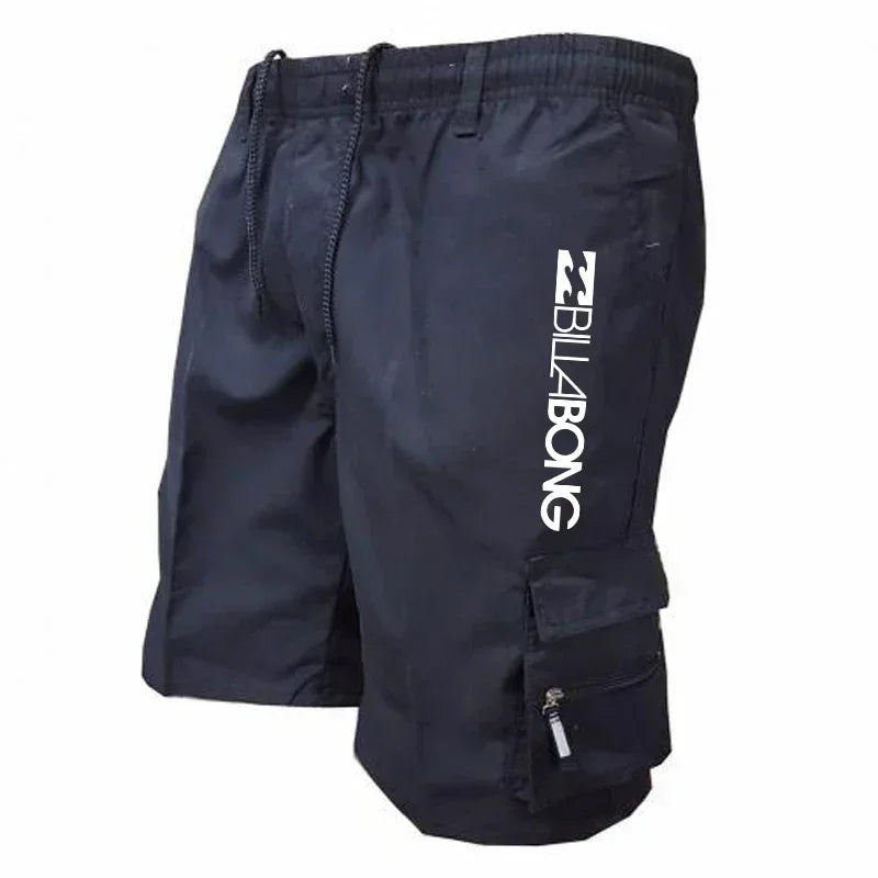 New Men's Fashion Multi-Pocket Cargo Shorts Loose Fit Basketball Sports Shorts Outdoor Running Casual Workwear Shorts
