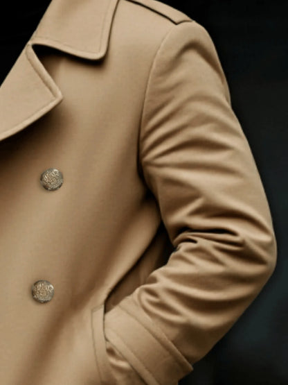 New Wool Coat Tweed Jacket Men's Windproof Wool Coat Winter Warm Fashion Street Popular Wool Coat