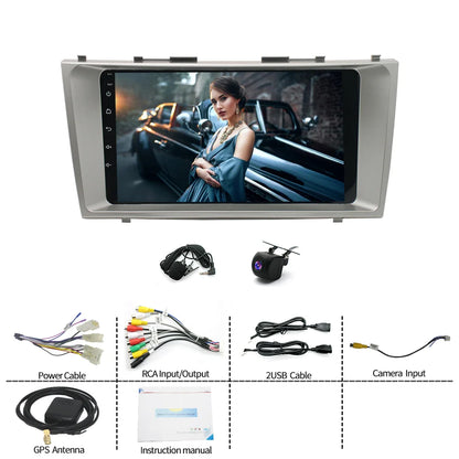 Android 14 car navigation 9 in built-in Carplay + Android auto / 4 + 64G + AHD camera + microphone For 2006-2011 Toyota Camry