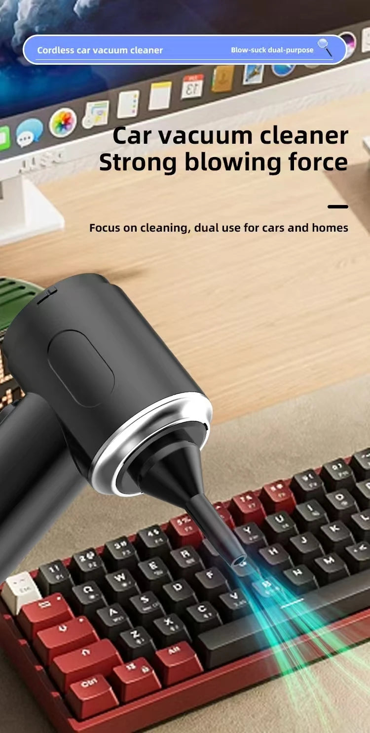 Car vacuum cleaner cleaning high-power mini-charging multifunctional blowing and sucking lighting hand-held convenient small car