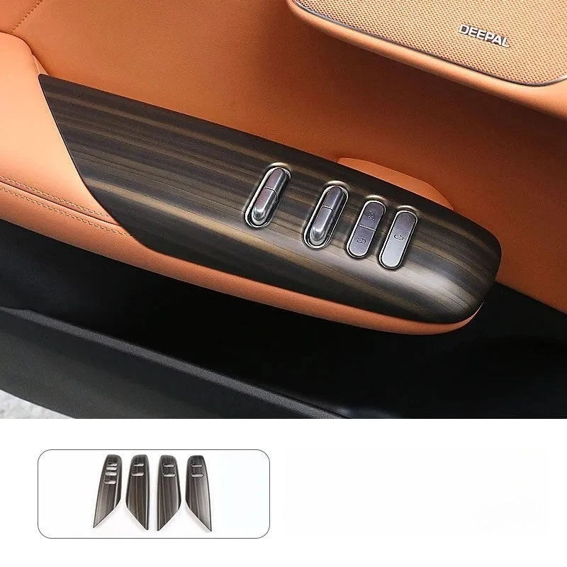 Car Window Control Button Cover Window Switch Panel Trim Sticker  Interior Accessories 2023 2024 2025 for LHD for Deepal S07 S7
