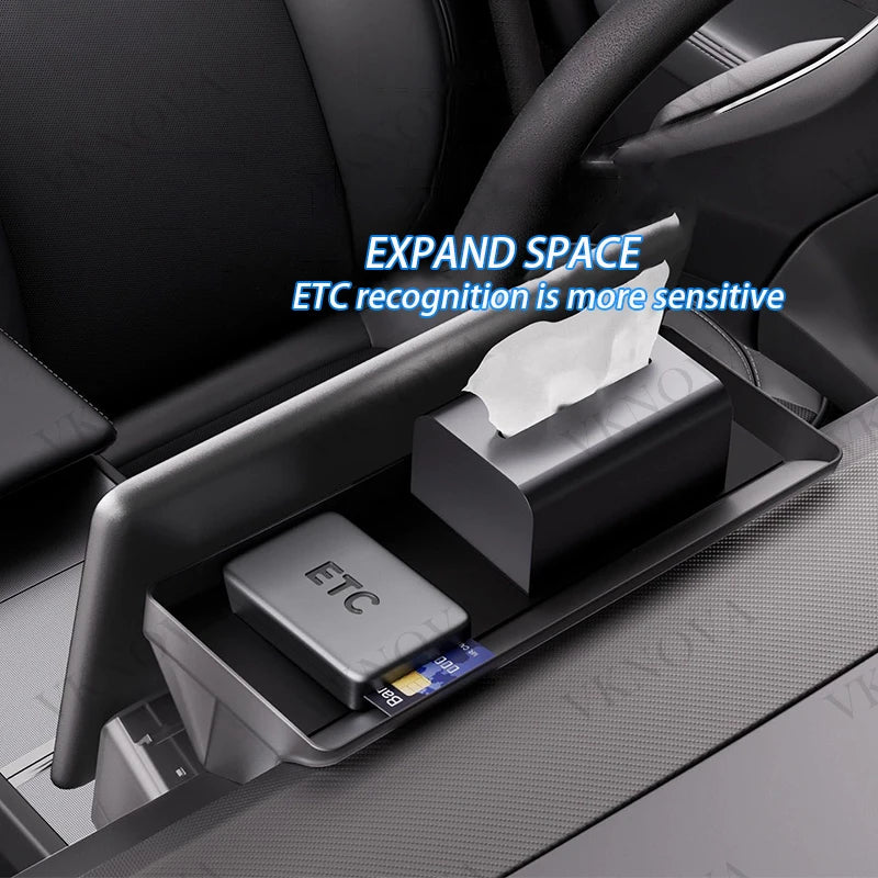For Tesla Model Y Standard 2025 Car Storage Box Hidden Storage Organizer Case Tray Under The Central Control Screen For Model3 Y