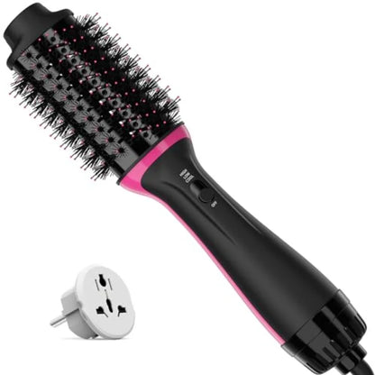 Dual Voltage Hair Dryer Brush for European Travel, 120V - 240V One Step Hair Dryer and Styler Volumizer, Professional Blow Drye