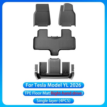 RHD Car Floor Mats For Tesla Model YL Launch2026 Luggage Mat Set Four Seasons Waterproof Anti-slip Trunk Mat Model YL Floor Mats