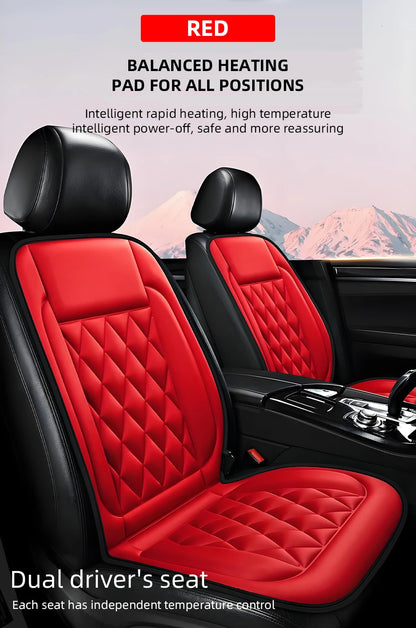 12V Car Heating Seat Cushion Seat Covers Winter Car Seat Heater  Car Accessories Heating Pads Universal Available In Black Red