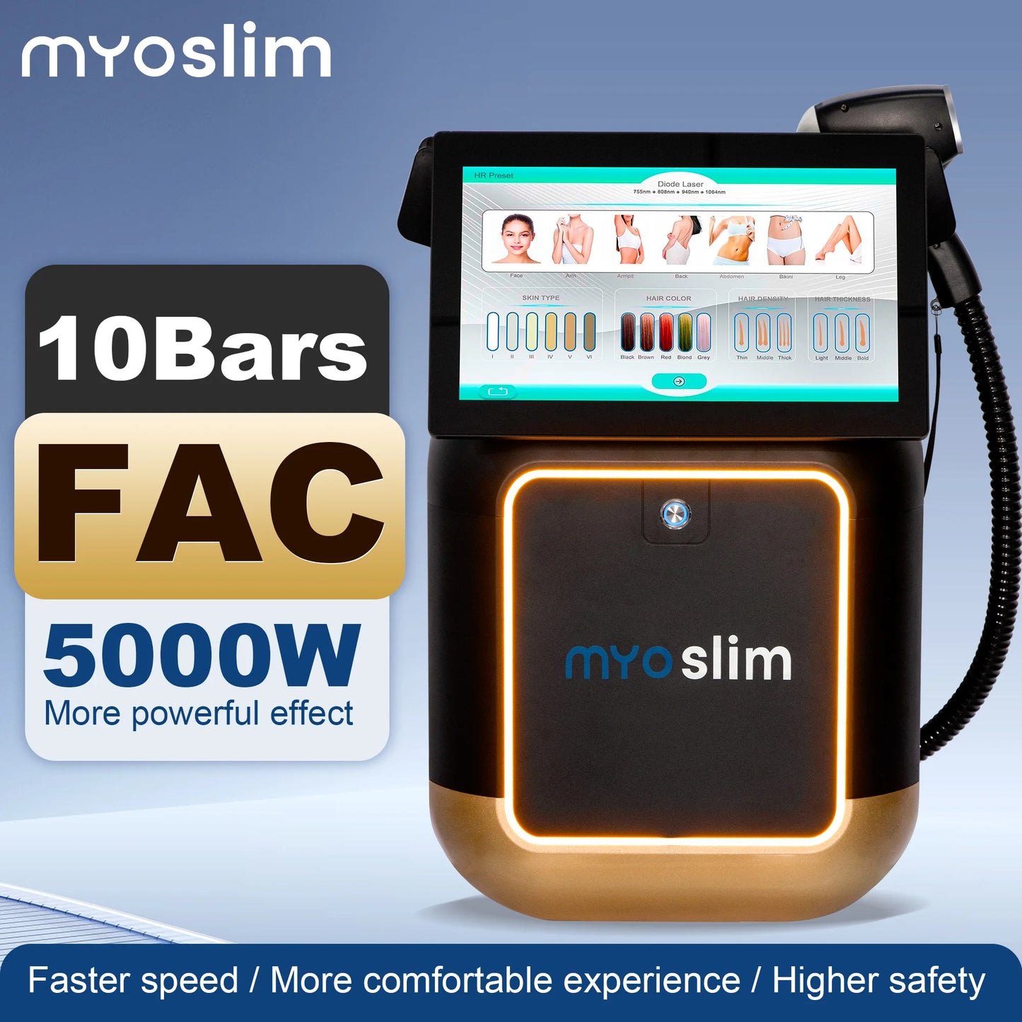 FAC 5000W Diode  Hair Removal   4-Wavelength Sapphire Ice Cooling & Ice Platinum System  Permanent Painless Hair Removal CE