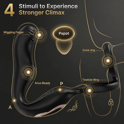 Prostate Massager Anal Vibrator Male Sex Toys for Men Gay Anal Plug Adult Toys Butt Plug for Women Remote 7 Wiggling Vibrating