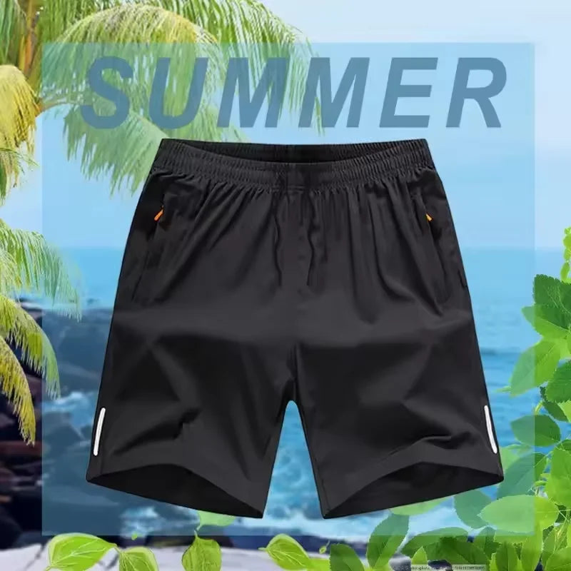 Men's 3-Pcs Sports Shorts Quick Dry Summer Fitness Gym Training Short Pants Lightweight Cool Sportswear Breathable Beach Shorts