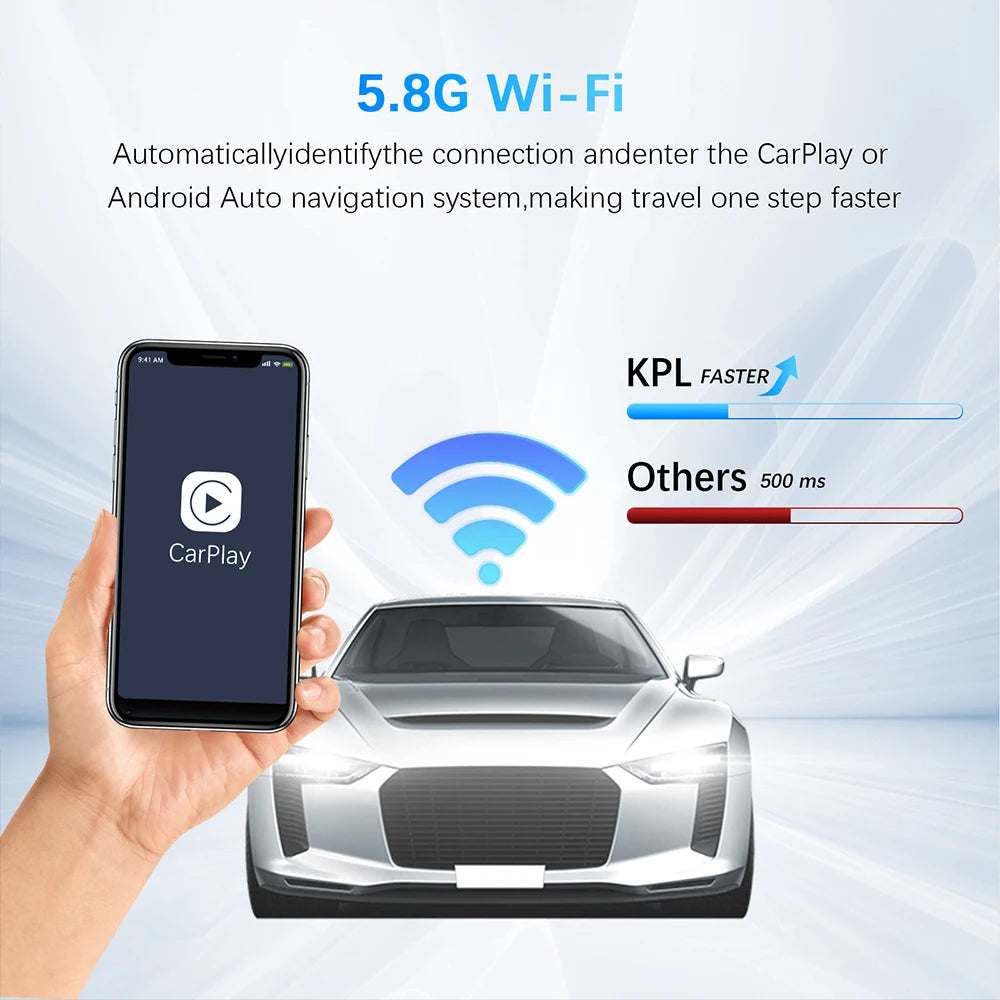 Android Auto Wireless Adapter New Mini 2 in 1 Box For Apple Carplay Dongle for Cars With Wired AA CP Wireless WIFI Plug & Play