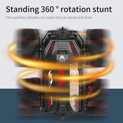 Children's Remote Control Car 2.4G Double-Sided Car Stunt Drift Car Remote Control Car Music Lighting Climbing Car Boys' Toy Car