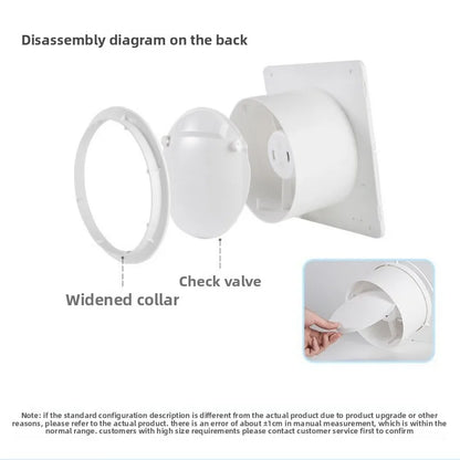 4"6"8" Electric Exhaust Fan Toilet Powerful Mute Extractor Household Wall Kitchen Inbline Duct Fan Ventilation Fan