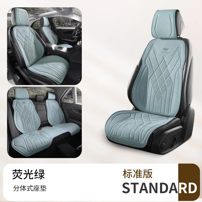 Perforated Suede Seat Cover Universal Four Seasons Cars Seats Covers Breathable Seat Non-slip Luxury Car Rams Latex Seat Cover