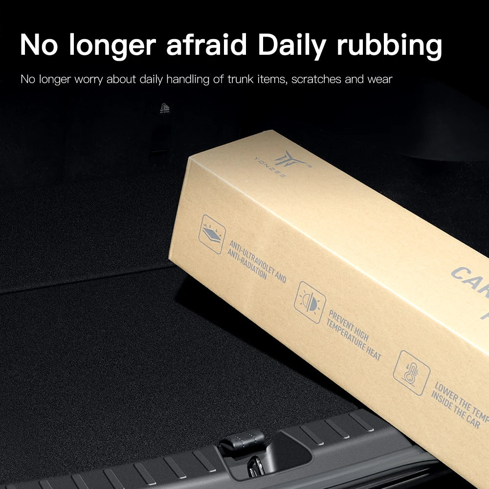 YZ For Tesla Model Y Juniper 2026 Trunk Sill Plate Protector TPE Rubber Protector Tesla Threshold Bumper Pad Prevent Scratching