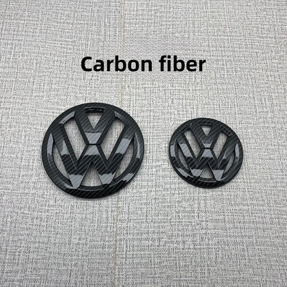 2Pcs Car Front Grill/Rear Emblem Lid Covers Logo Sticker For Volkswagen VW GOLF 5 6 7 8 MK5 MK6 MK7 MK8 POLO Scirocco sportvan