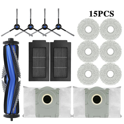 ECOVACS T50 PRO OMNI / T50 OMNI Robot Vacuum Spare Parts Main Side Brushes Mop Cloths HEPA Filters Dust Bags Accessories