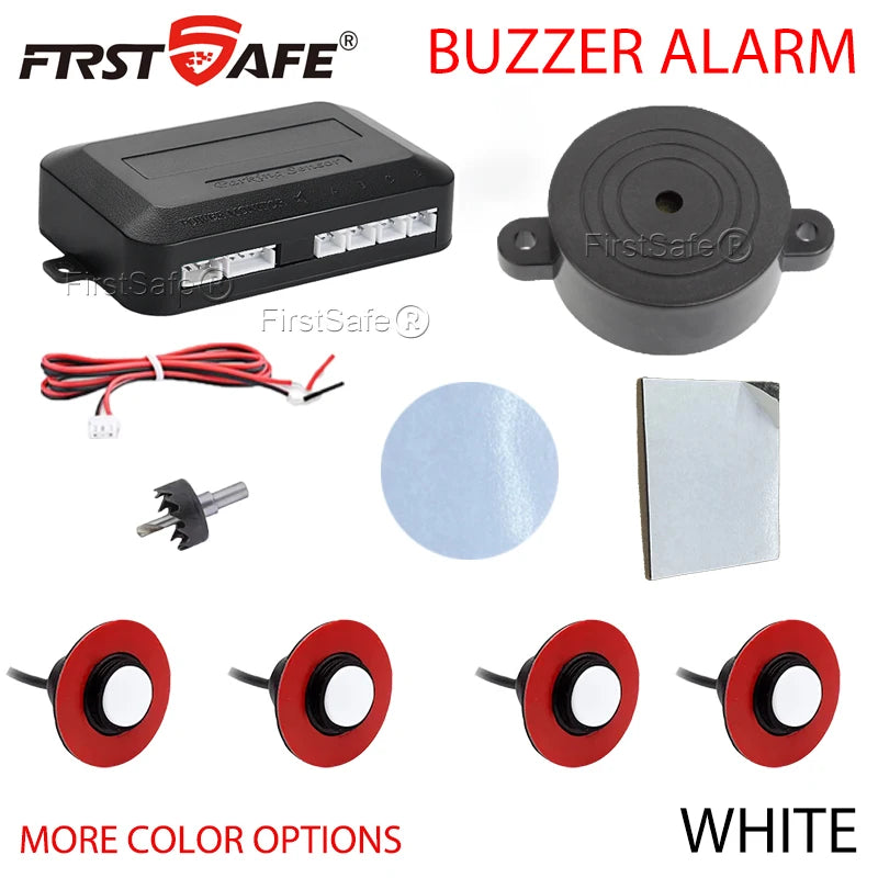 4x16.5mm Flat Parking Sensor Front Rear Universal Reverse Radar Buzzer Sound Alarm Easy Install Auto Safety Vehicle Accessories