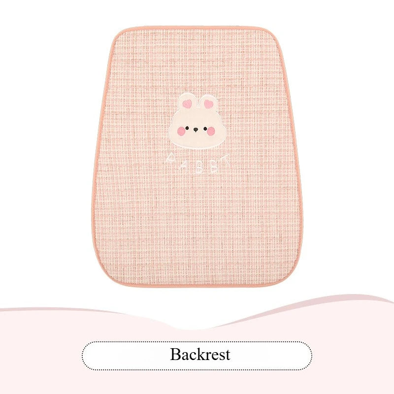 Bear Plush Seat Cushion Cover Universal Skin-Friendly Cute Soft Car Pillow Case Autumn Winter Decorative Seat Accessories