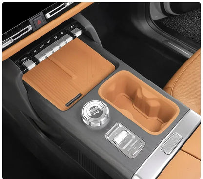 For Chery ICAR V27 2026 Silicone Cup Holder Mat Wireless Charging Anti Slip Pad Tailgate Storage Box Interior Accessories Kit