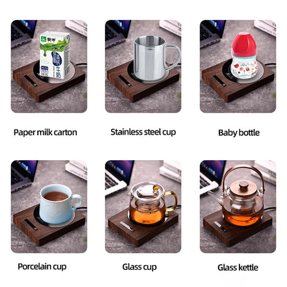 100℃ Cup Heater Mug Warmer Hot Tea Makers Automatic Warmer Coaster 5 Gear Temperature Cup Heaters Coffee Milk Tea Heating Pad