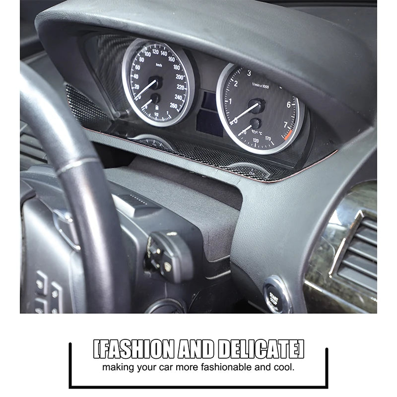 For BMW 6 Series E63 E64 2004-2010 Soft Carbon Fiber Gear Shift Air Outlet Window Lift Panel Dec Car Interior Accessory Sticker