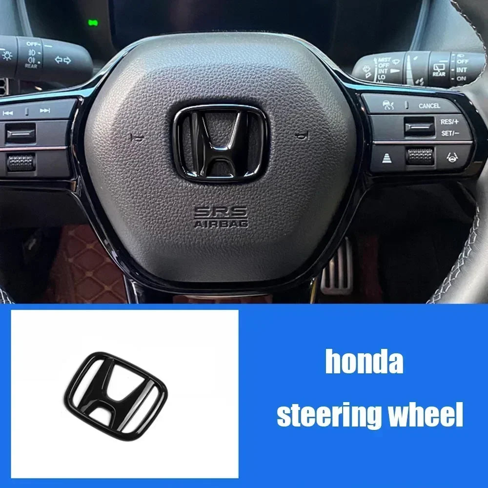 Black Red Front Rear Cover Steering Wheel Emblem Modification Sticker for Honda 10th Accord Civic Exterior Tuning Parts