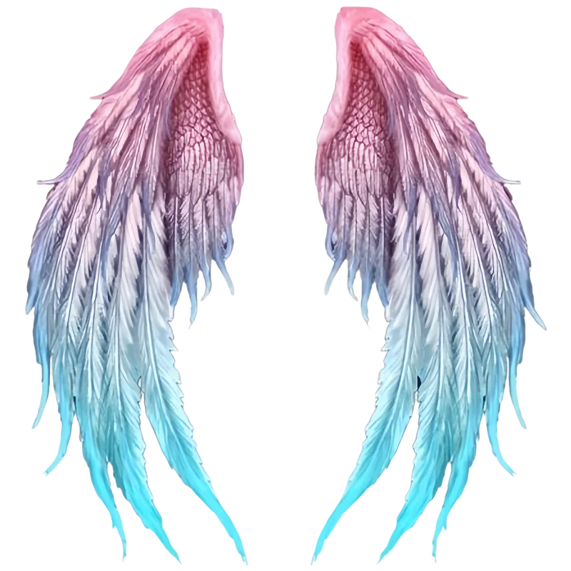 Dreamy Colorful Angel Wings Sticker - HD Self - Adhesive Decal for Living Room, Bedroom Walls, Computer Desks, Cars & Luggage